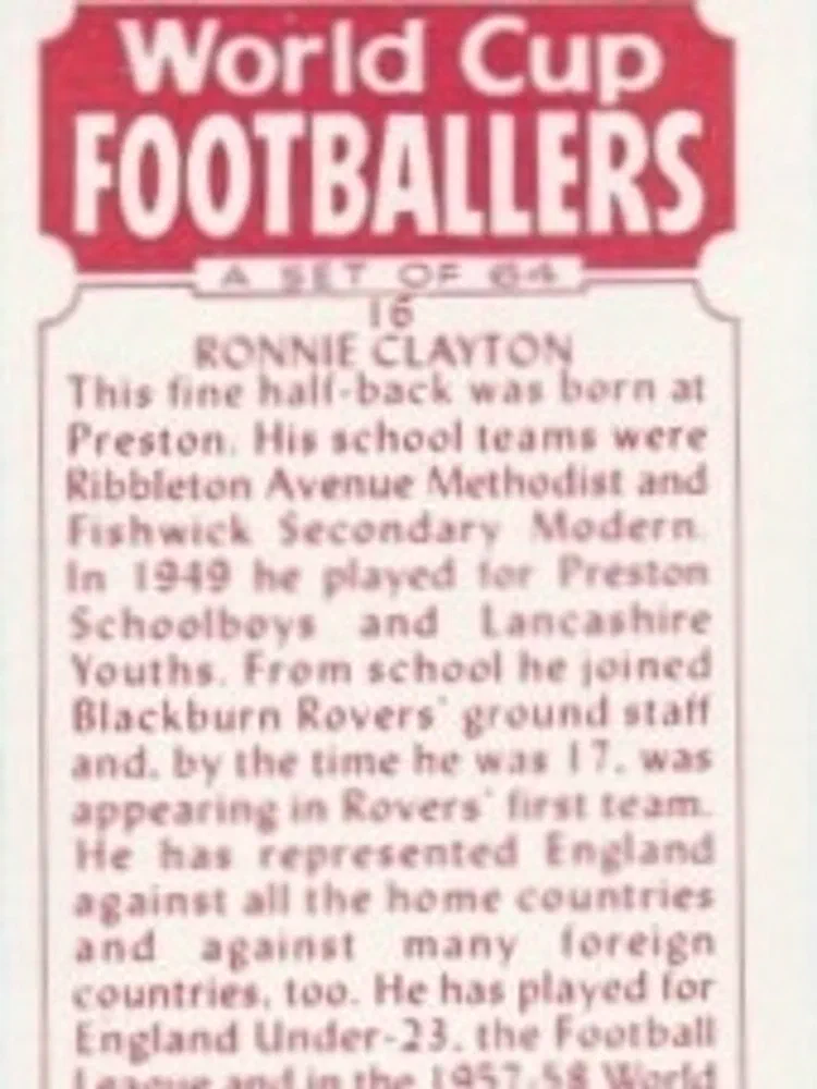 D.C. Thomson Rover World Cup Footballers 1958